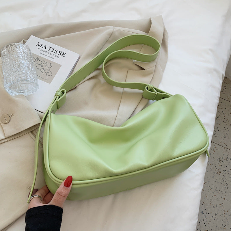 Macaron Underarm Bag Simple Large Capacity Crossbody Shoulder Bag