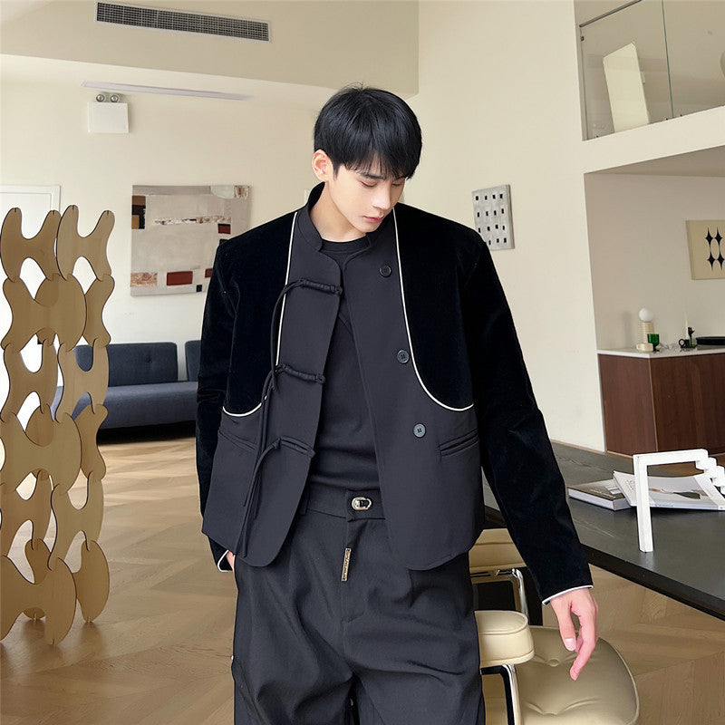 Mænds koreansk nationalstil design sans-pladespændedragt