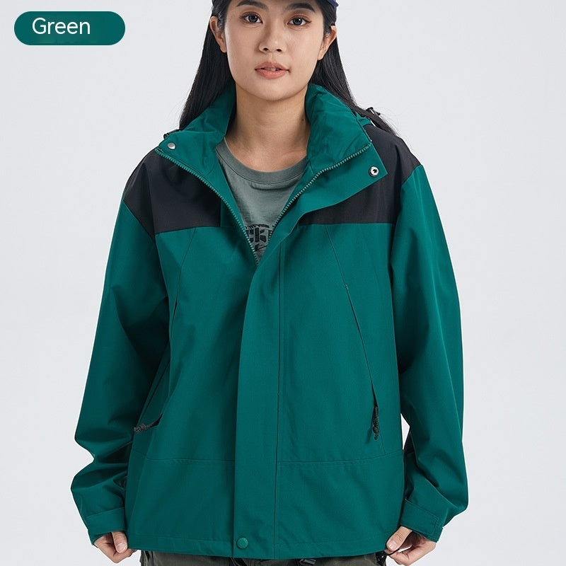 Hooded Outdoor Shell Jacket For Men And Women