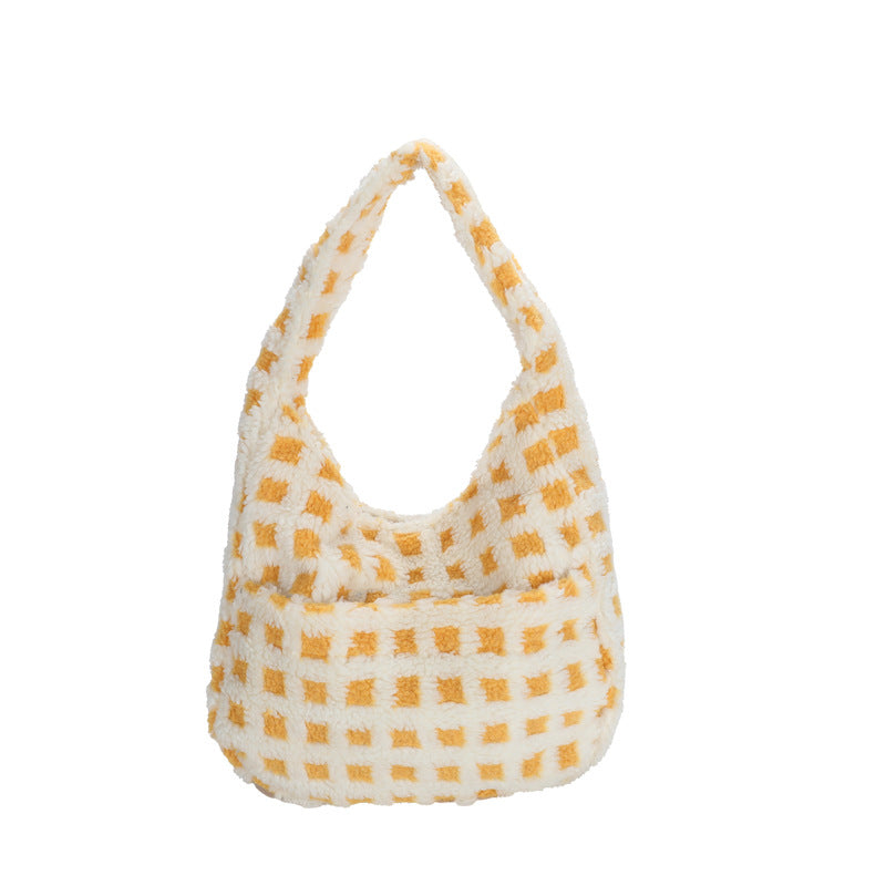 Women's Fashion Commuting Large Capacity Plush Bag