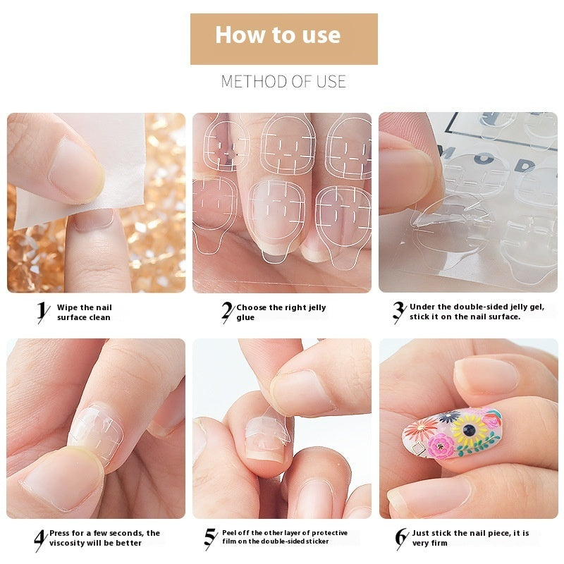 Manicure Wear Jelly Paste Ultra-thin Jelly Glue Fake Nail Patch