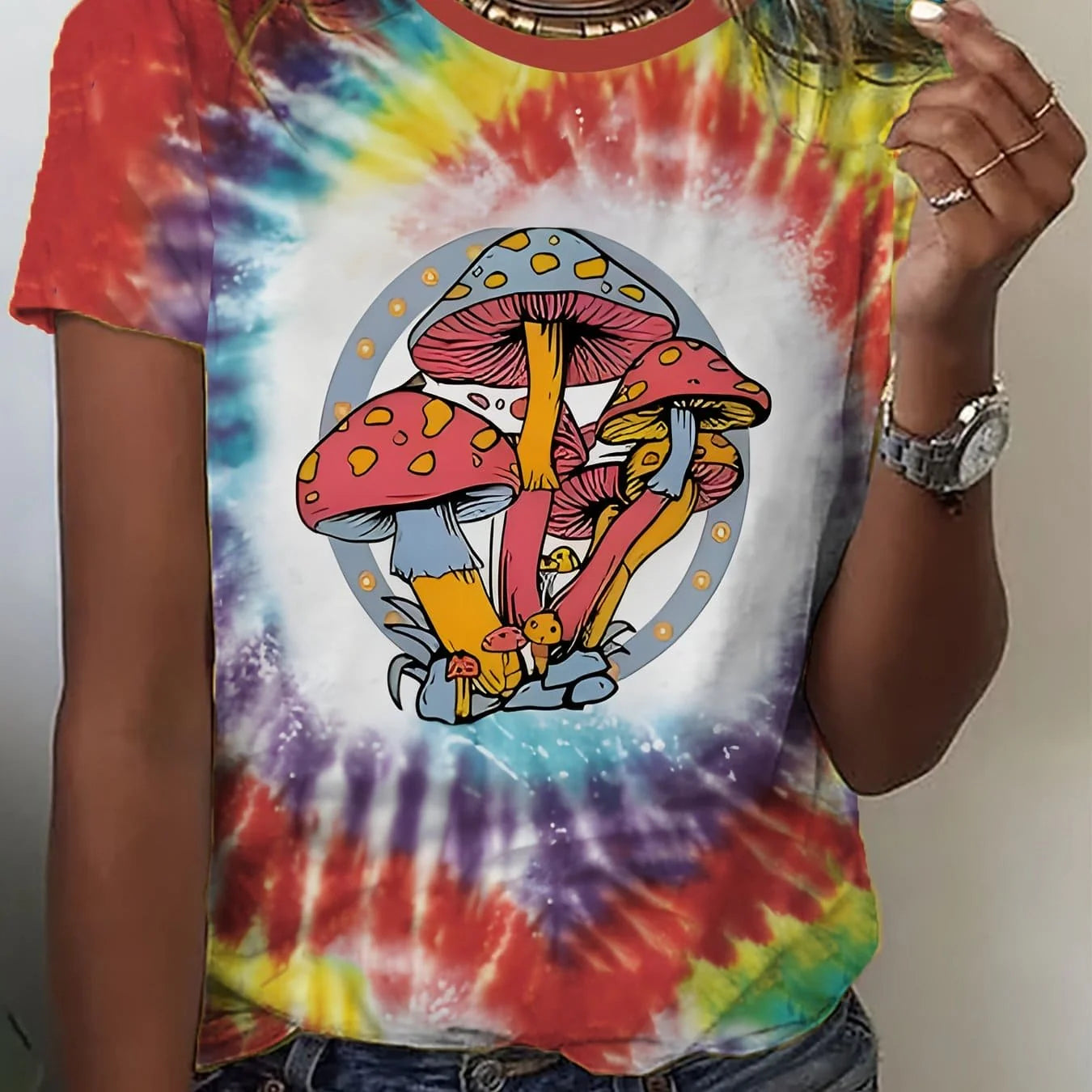 New Women's Printed Short Sleeve