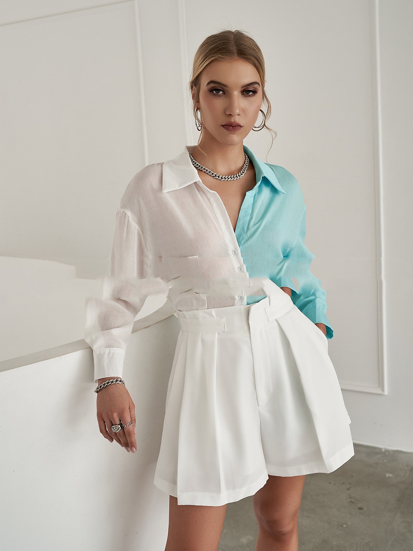 Loose Sports Fashion Commuter High Waist Quick-drying Japanese Ordinary White Shorts