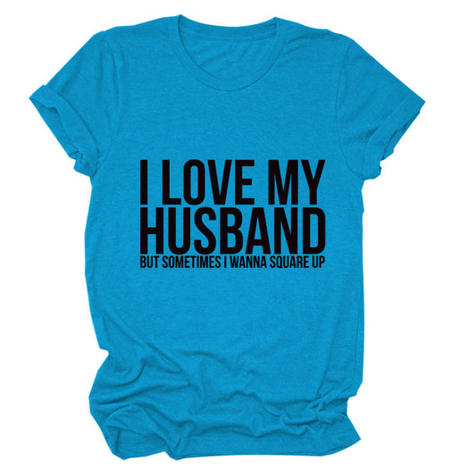 Letters Fashion Round Neck Short Sleeve Ebay Women's T-shirt