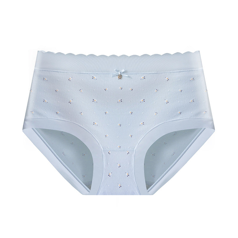 New Cotton Printed Mid Waist Seamless Underwear