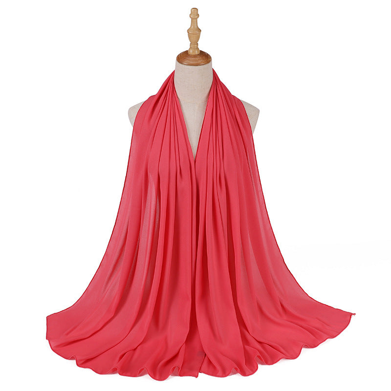 Malaysia Shiny Toe Cap Solid Color Scarf