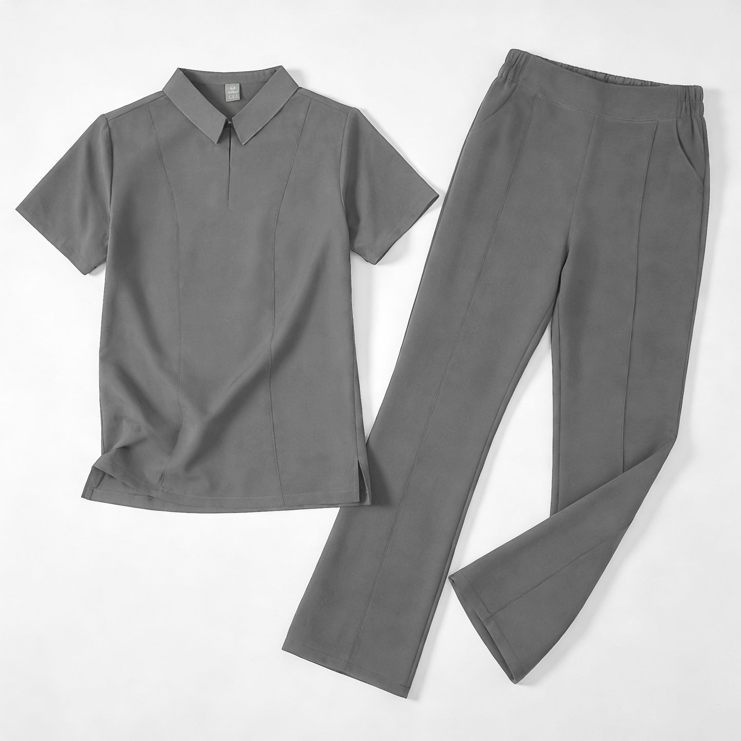 Surgical Scrubs With A Turn-down Collar And Surgical Trousers