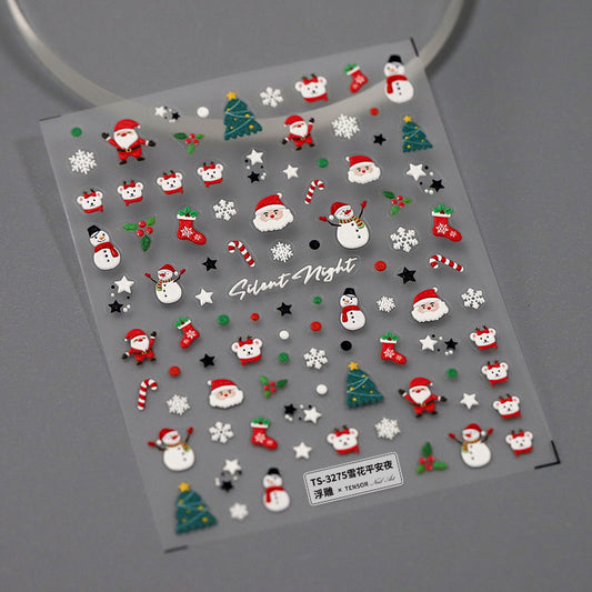 Thin Tough Three-dimensional Nail Stickers Adhesive Nail Sticker Ornament 5D