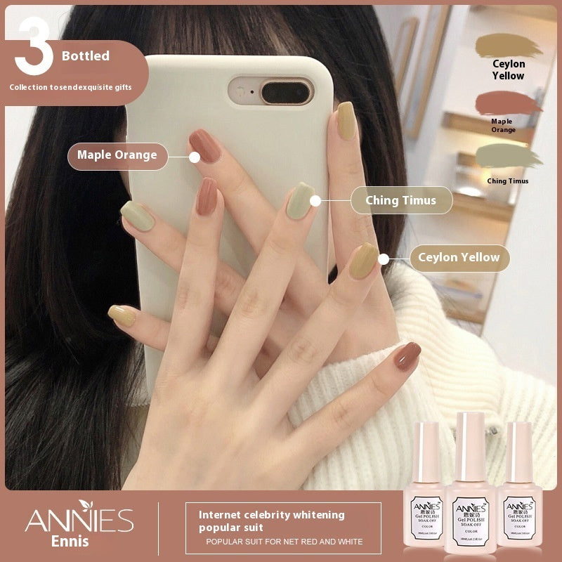 Women's Three-color New Ice Jelly Nude Color Gel Nail Polish Suit