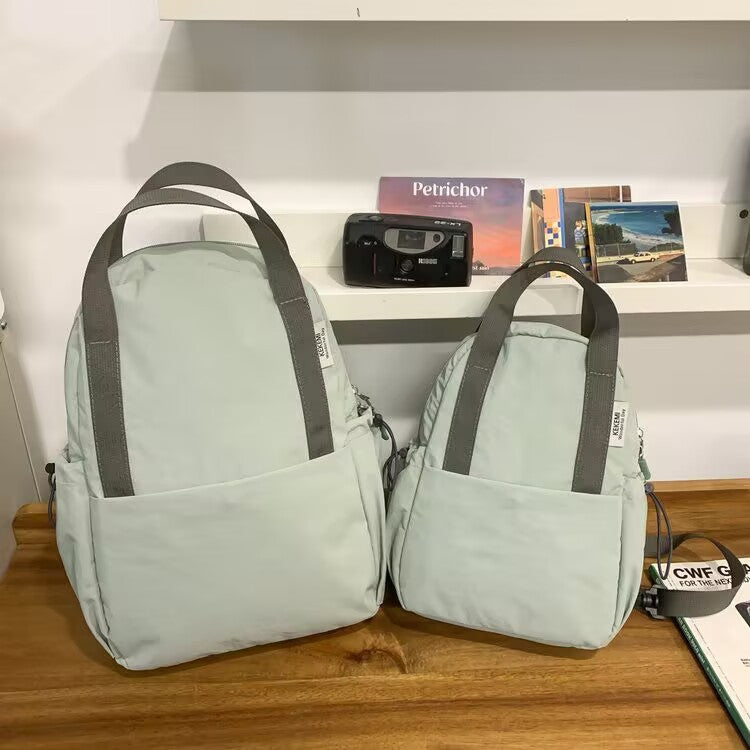 Simple Solid Color Backpack Multi-functional Ultra-light Waterproof Large Capacity