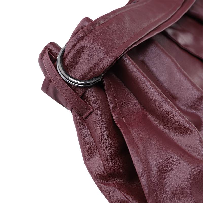 Stylish Faux Leather Pencil Pants Women's High Waist