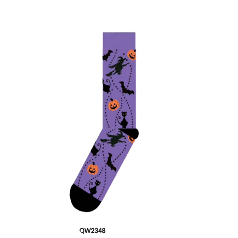 Halloween Cartoon Versatile Men's And Women's Mid-calf Socks