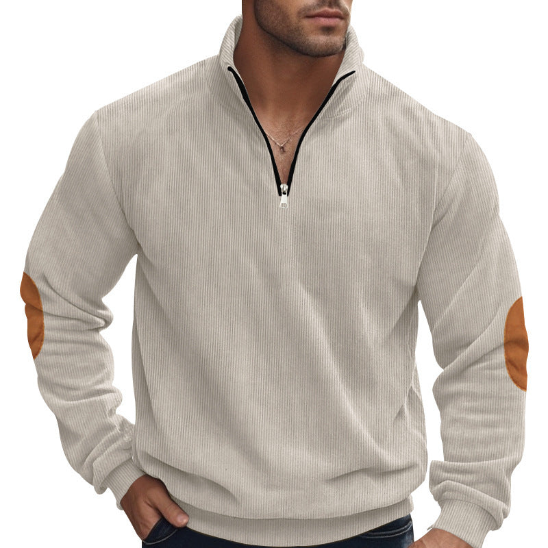 Embroidered Men's Corduroy Top