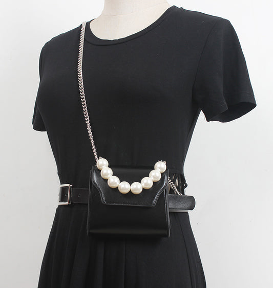 Handmade Pearl Mini Chain Diagonal Bag