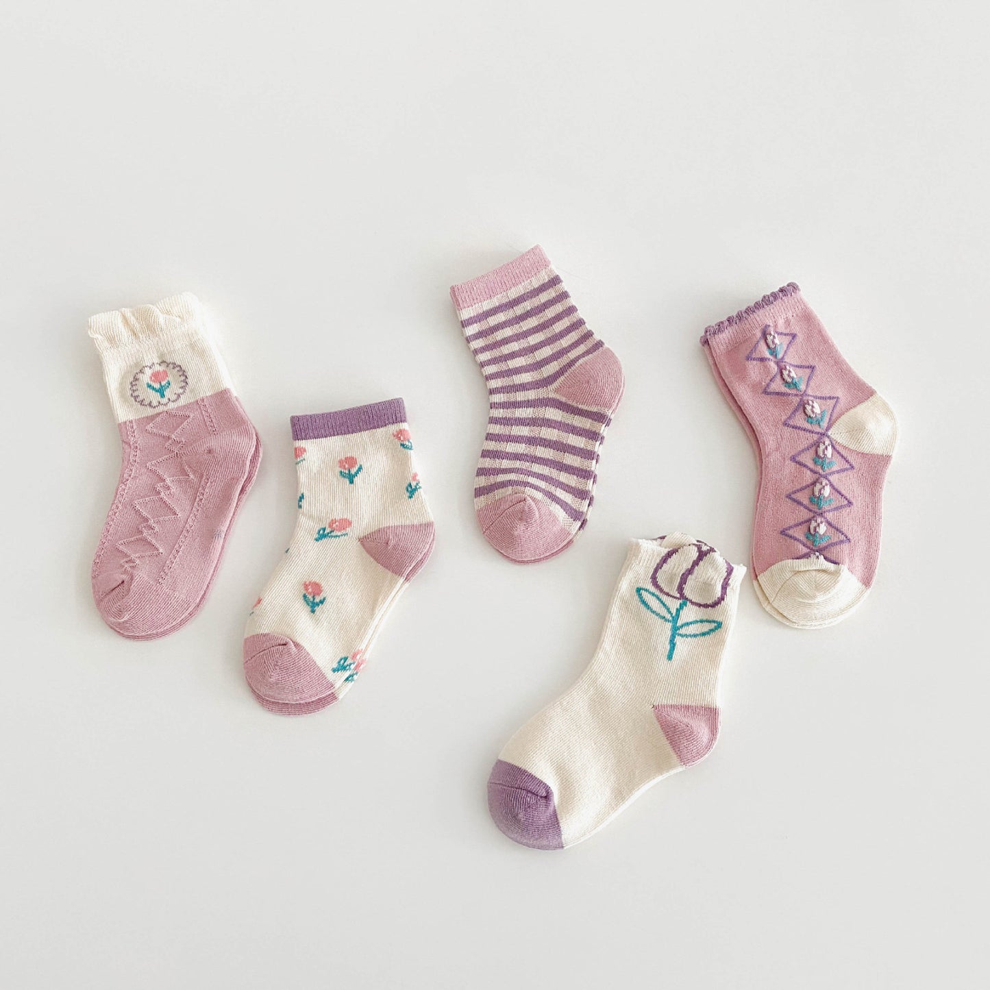 Children's New Cotton Cartoon Korean Alphabet Dinosaur Socks
