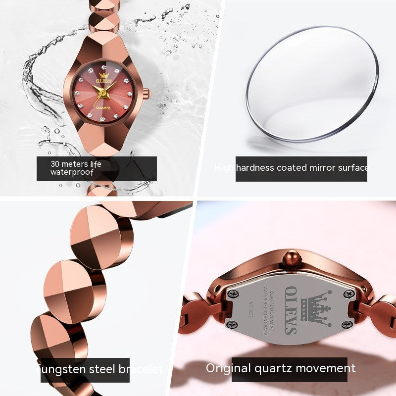 Armbånd Keramisk Wolfram Stål Quartz Ur