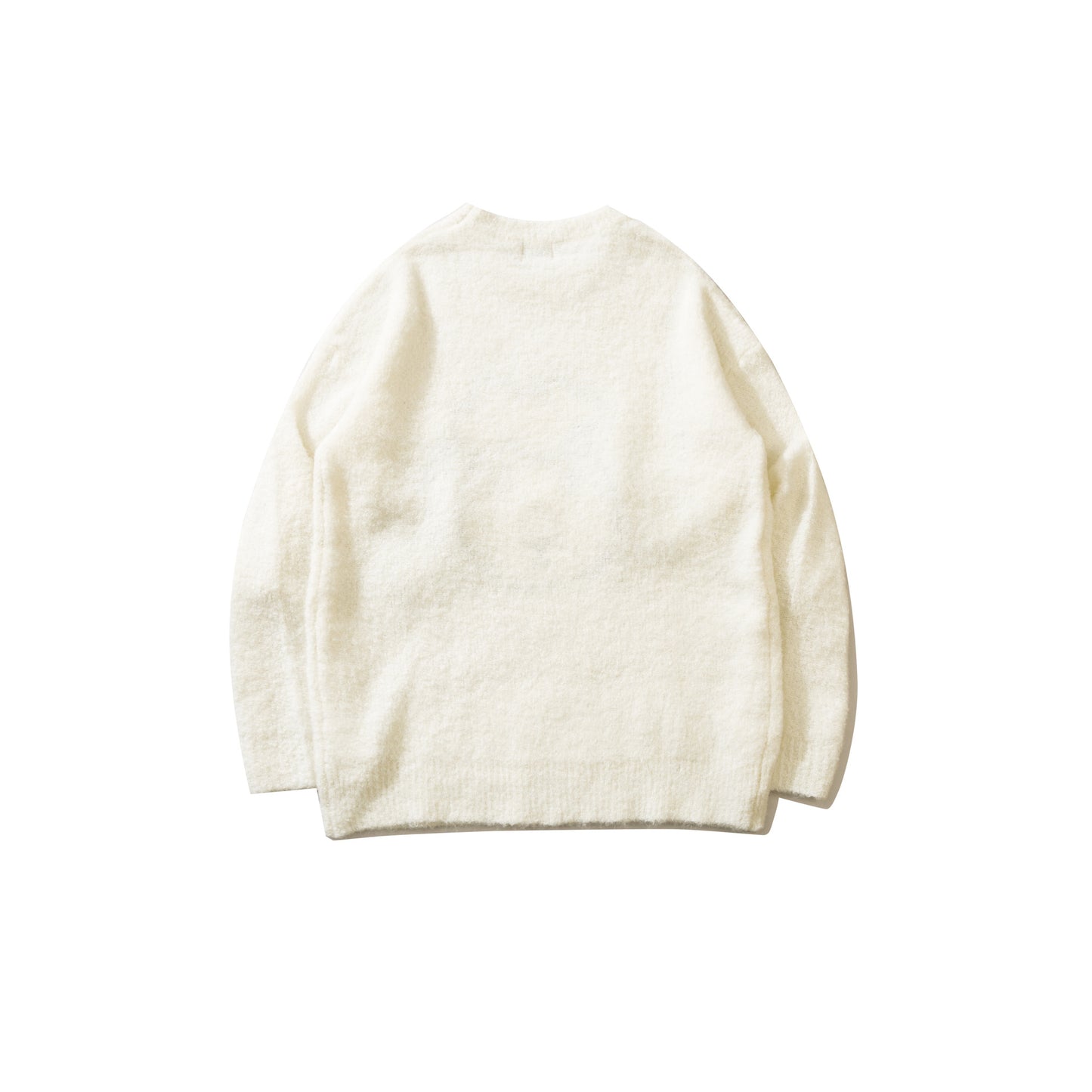 Embroidered Loose Knit Casual Round Neck