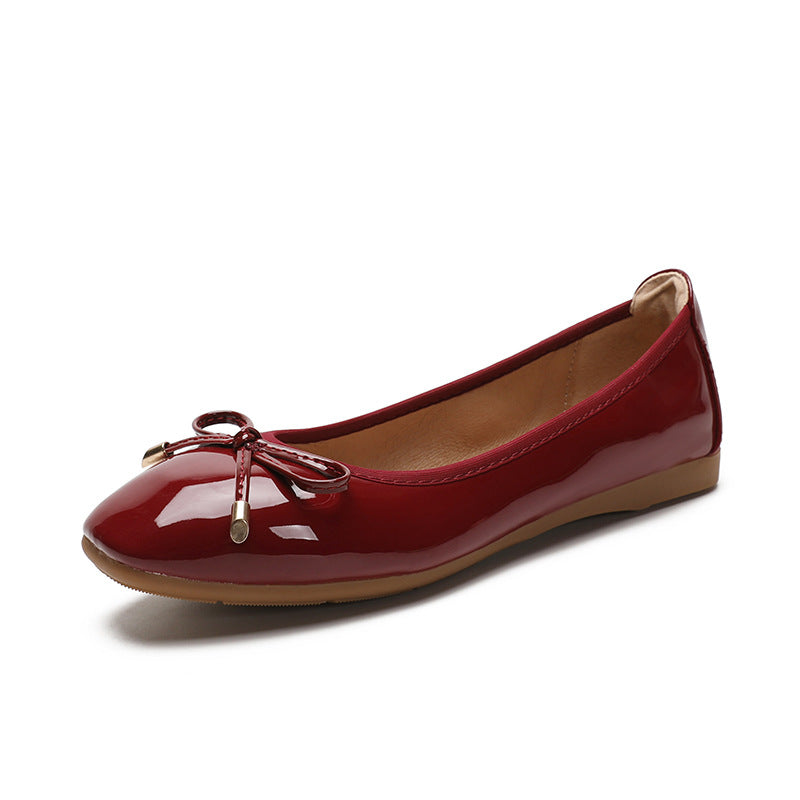 Square Toe Soft Bottom Soft Upper Shoes Women
