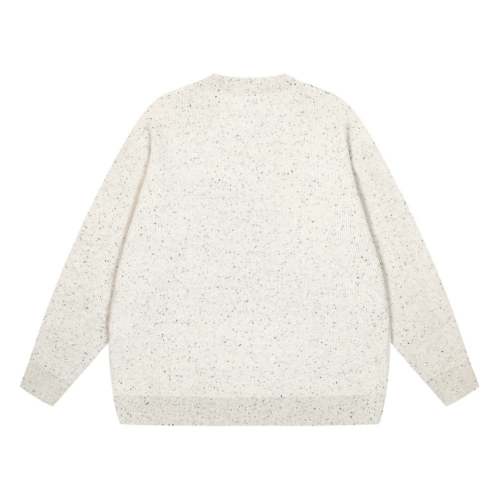 Dot Brocade Sweater Men's Loose Casual