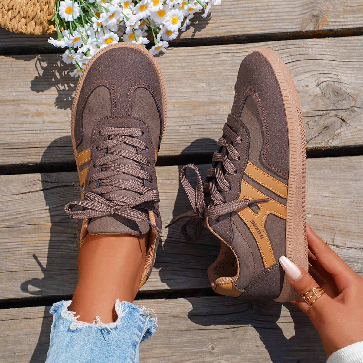 Flat Casual Outdoor Non-slip German Training Shoes Lace-up And No Shoe Box
