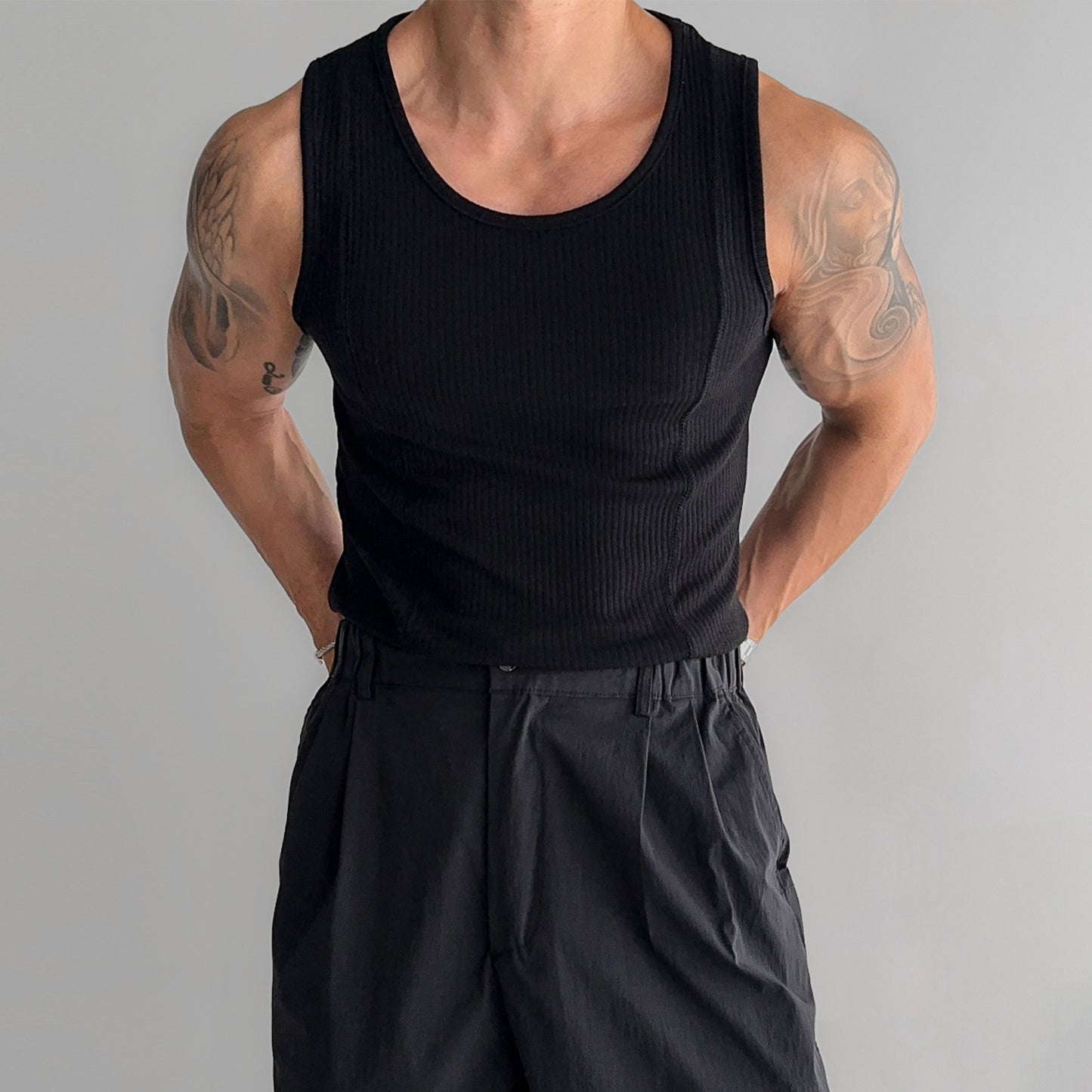 Men's Summer Running Quick-drying Fitness Sleeveless Sports Vest Top