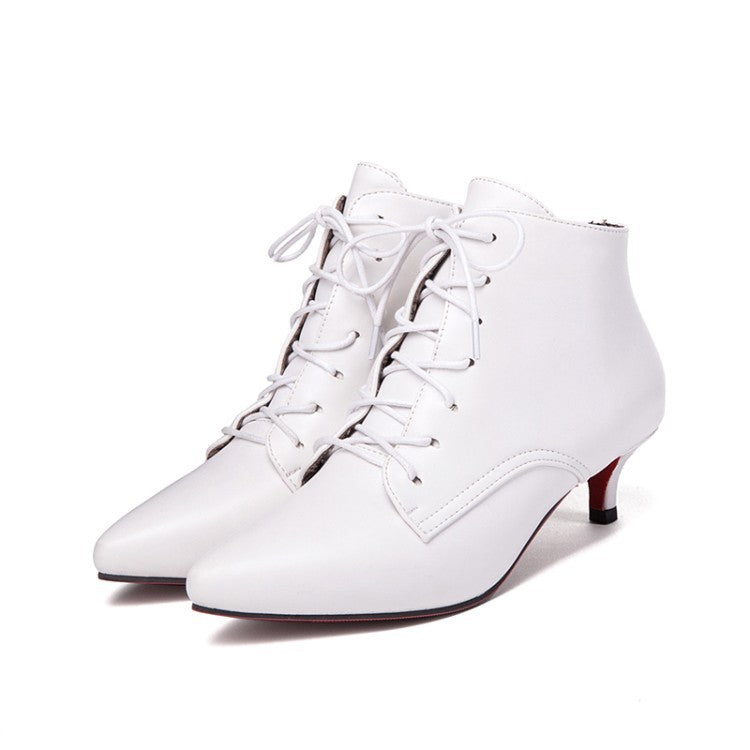 Women's Lace Up Short Boots