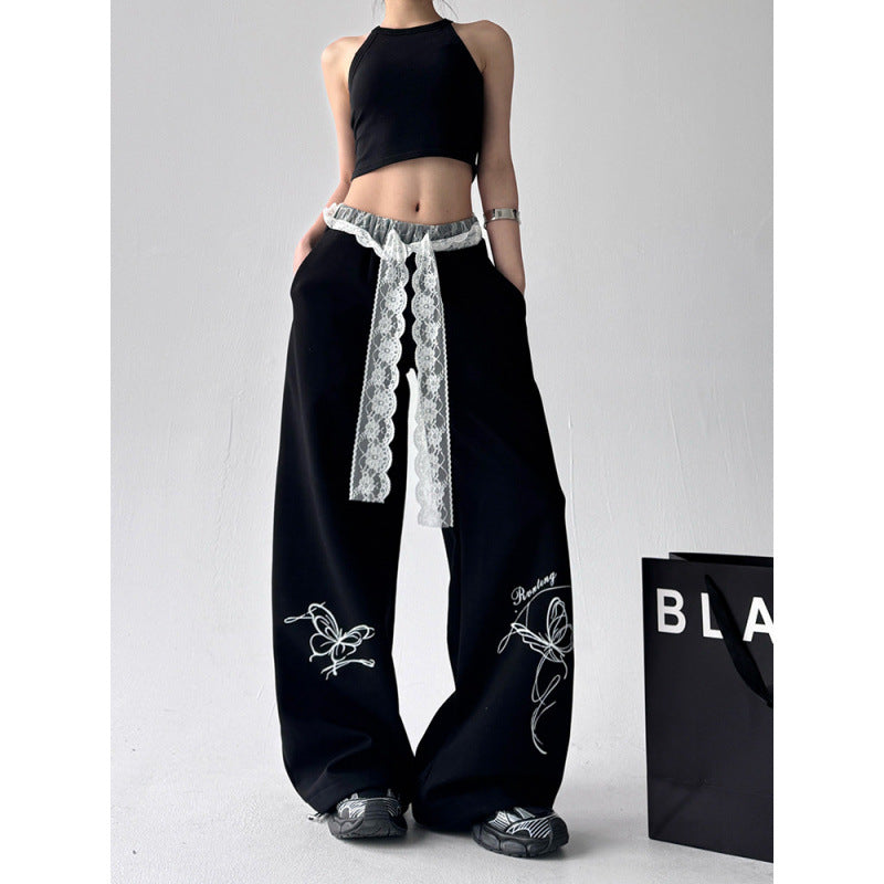Fashion Temperament Lace Women's Casual Pants