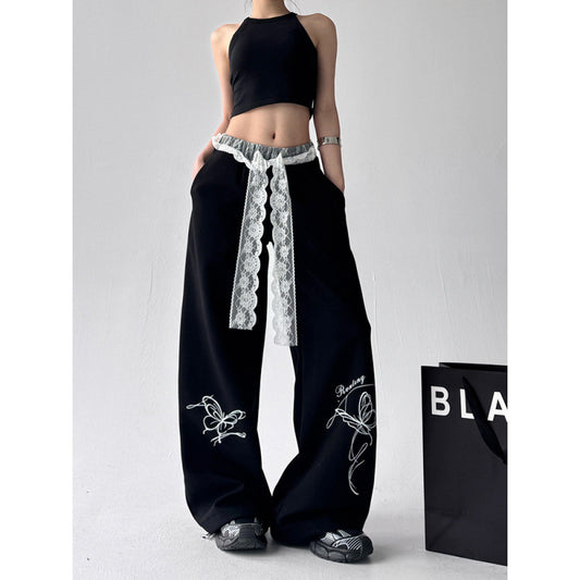 Fashion Temperament Lace Women's Casual Pants