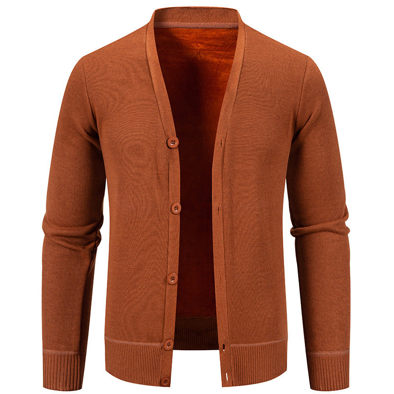 Solid Color Warm Simple Versatile Knit Sweater