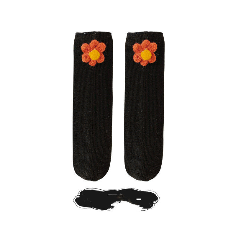 Children's Snow Socks Winter New Style Plus Velvet Thickening
