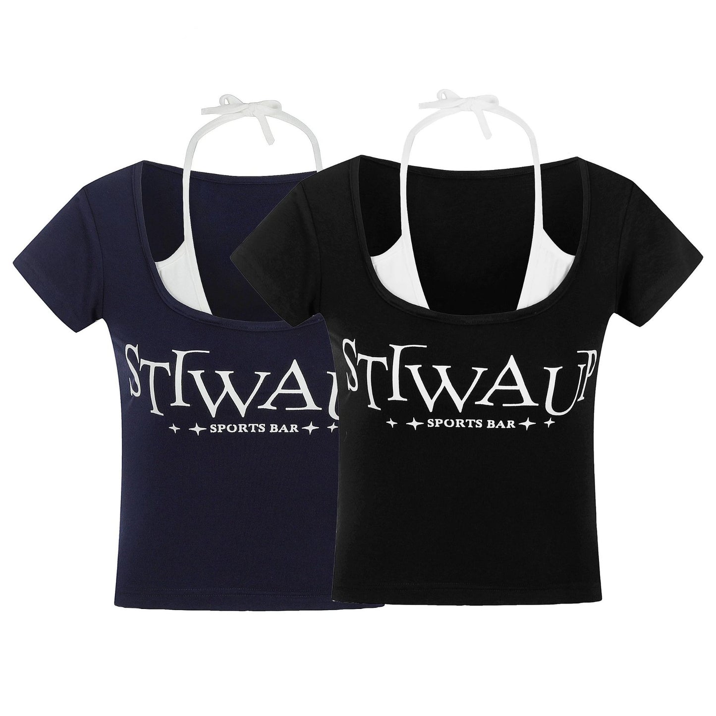 American Retro Cute Hot Girl Printed Short-sleeved T-shirt