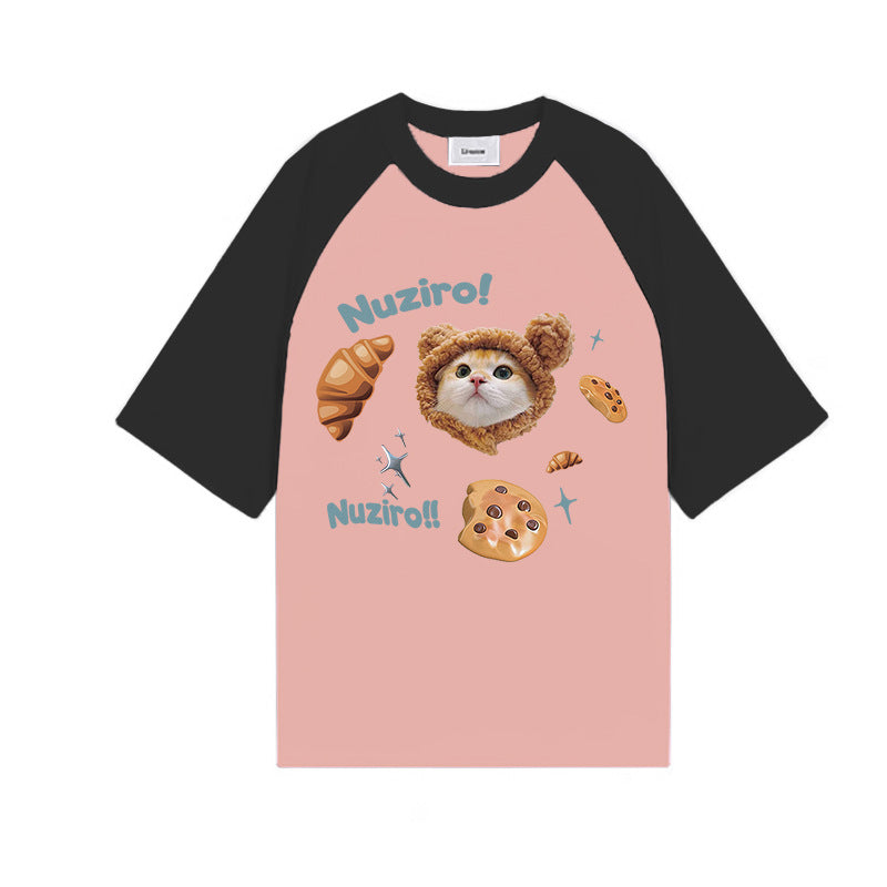 Women's Summer Cartoon Loose Top Cotton T-shirt