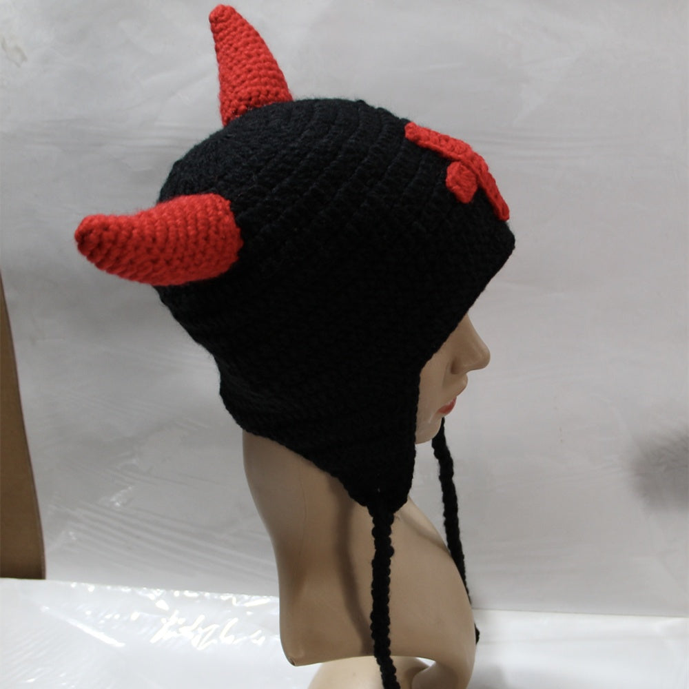 Funny Devil Horn Hat Cross Halloween