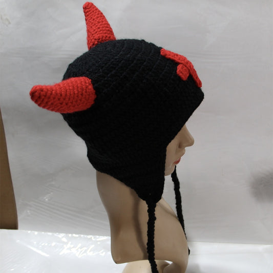 Funny Devil Horn Hat Cross Halloween