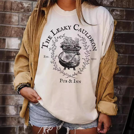 Versatile Women's Loose Printed Short Sleeves