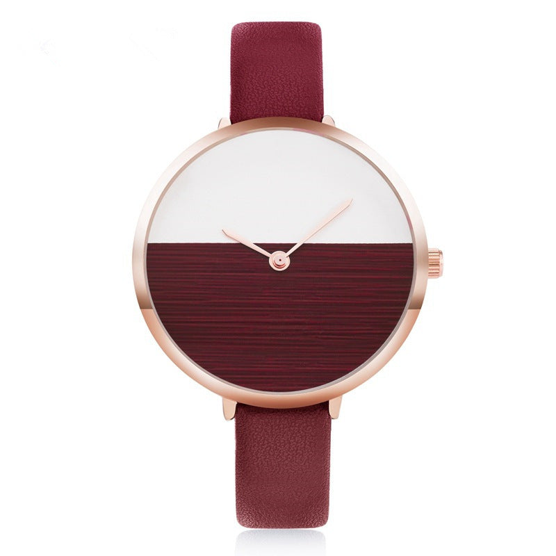 Students Korean Style Simple Women's Waterproof Fashion Quartz Watch Strap Foreign Trade