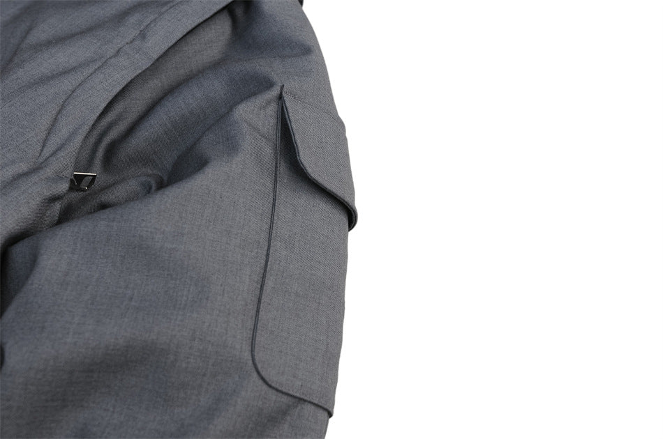 Stand Collar Detachable Loose Cotton Jacket