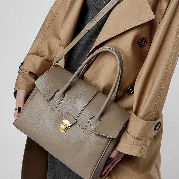 Large Capacity Commuter Portable Vintage Leather Women Bag