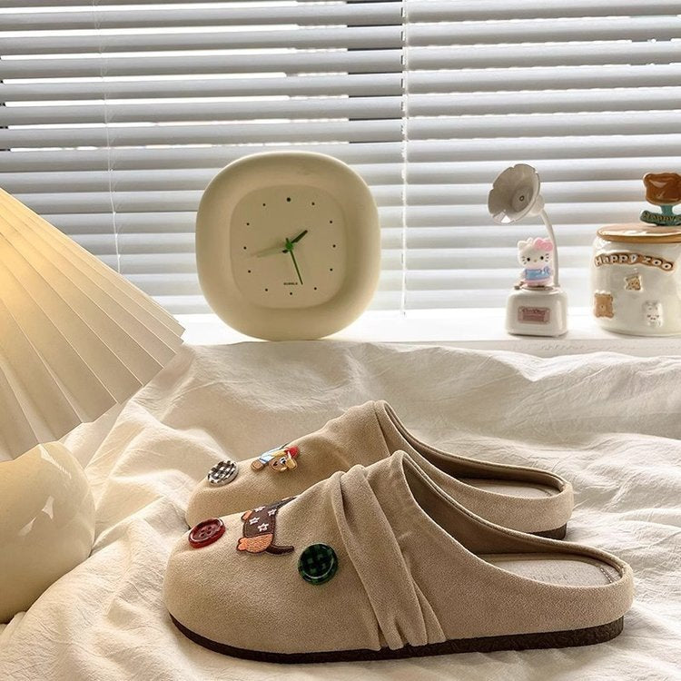 Retro Closed Toe Half Slippers Women's Outdoor Summer Soft Bottom Fashion Sandals