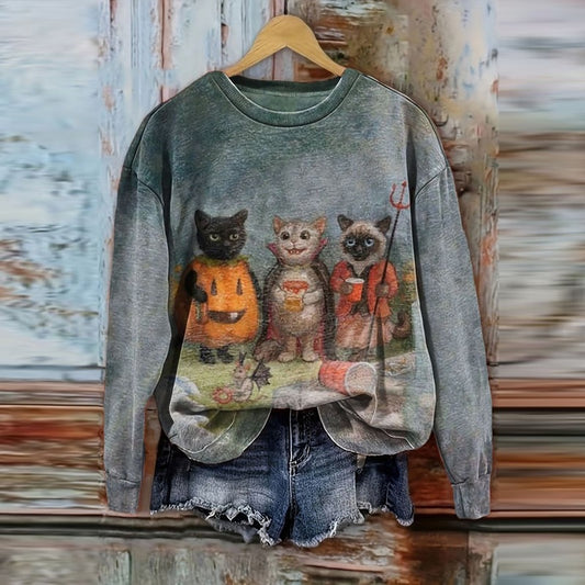 Dyreprint Hund Street Trendy Sweater uden hætte