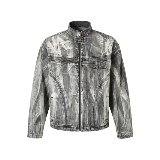 Men's Trendy Printed Stand Collar Coat Jacket