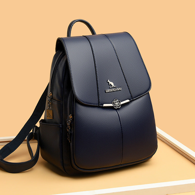 New Women's Backpack PU Soft Leather Textured Casual And Lightweight