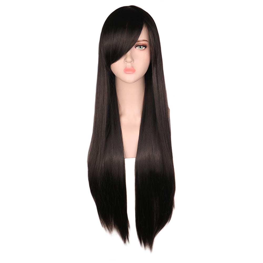 Long Straight Hair Wig Tape Mesh Matte Headgear