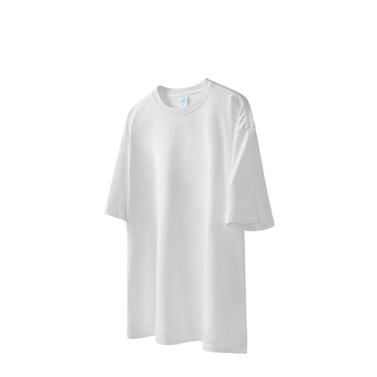 Pure Cotton Oversize Solid Color Short Sleeve T-shirt Top
