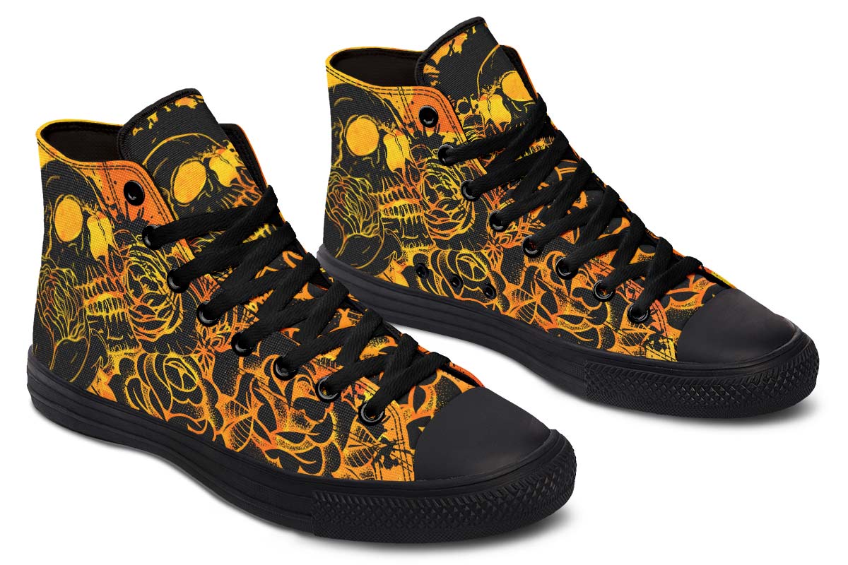 Printed Couple High-top Canvas Shoes