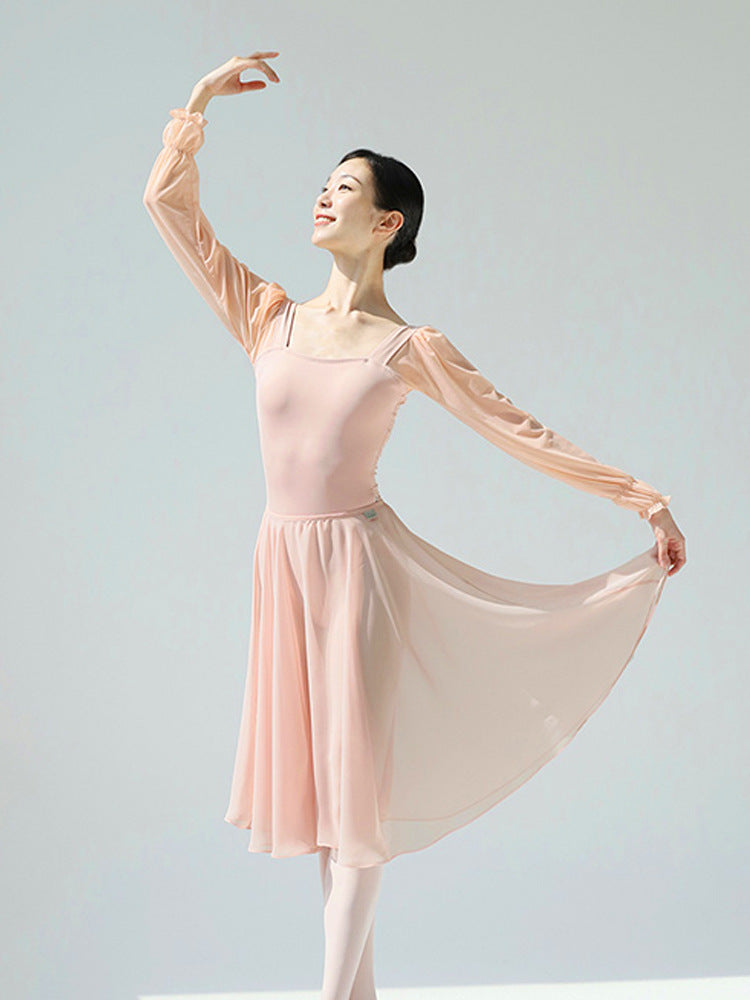 Ballet Practice Clothes Dancing Dress Gym Outfit Veil Skirt Skirt