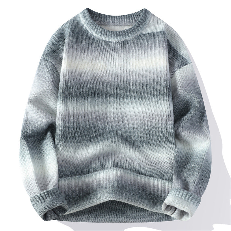 Men's Gradient-Color Loose-fit Knitted Sweater