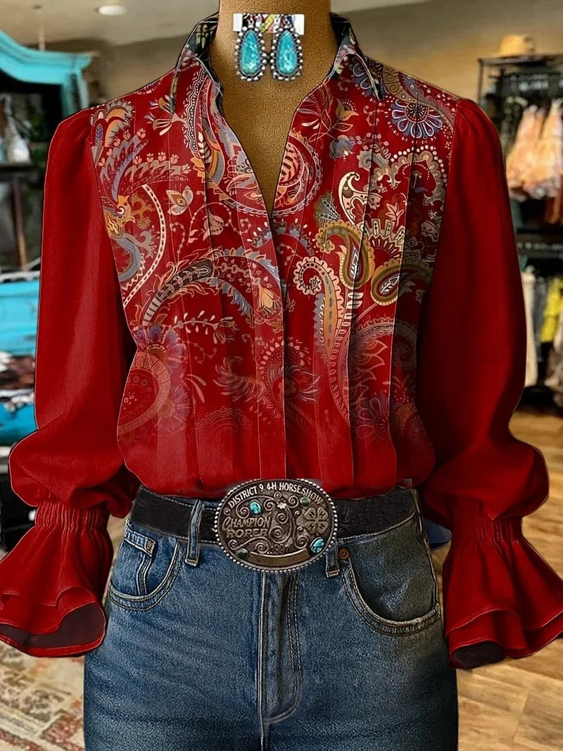 Women's 3D Digital Print Fashionable Casual Shirt