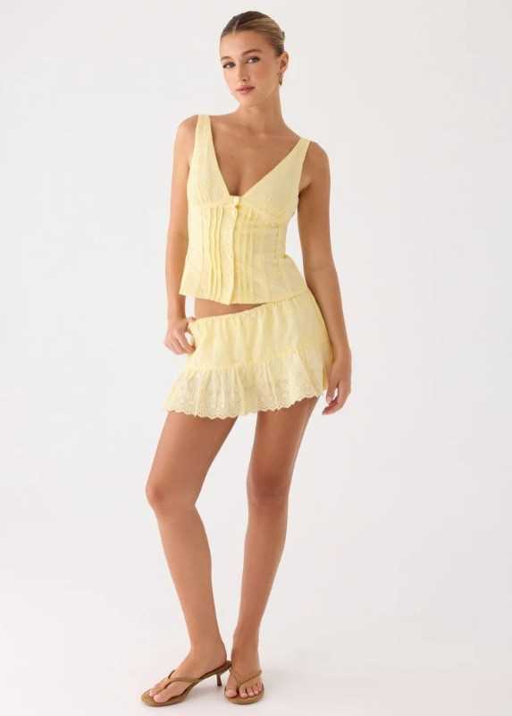 Women's Cotton Vest Short Crafted Set