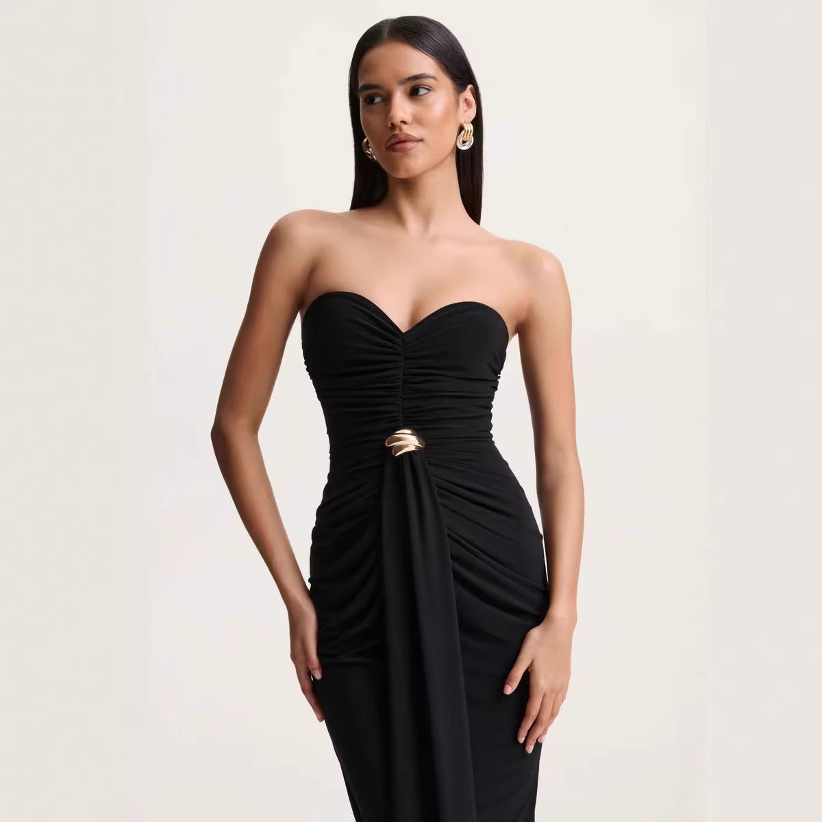 Womens Stylish Figure-hugging Backless Maxi Dress